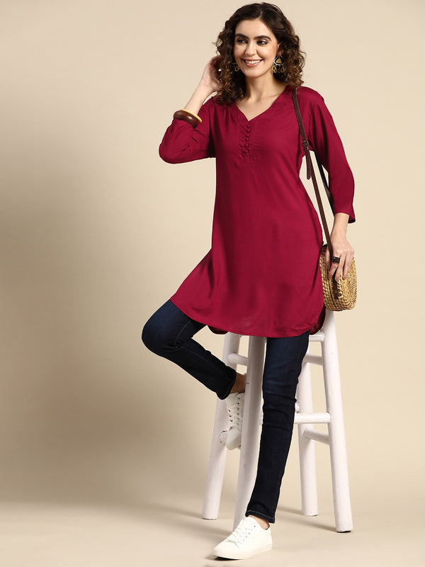 Solid Straight Kurti