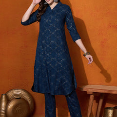 Women Printed Straight Kurta With Trouser