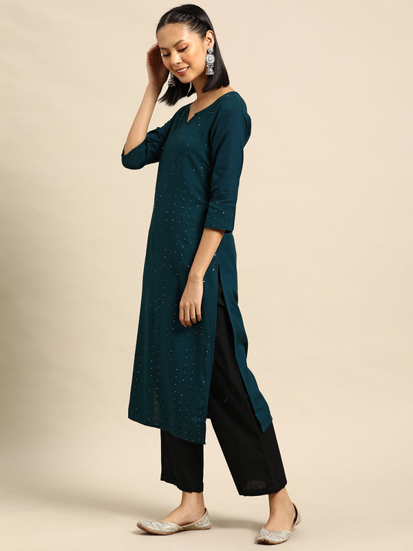 Embroidered Sequinned Kurta