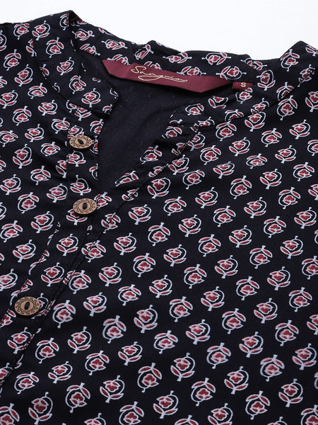 Floral Printed Kurti with Belt