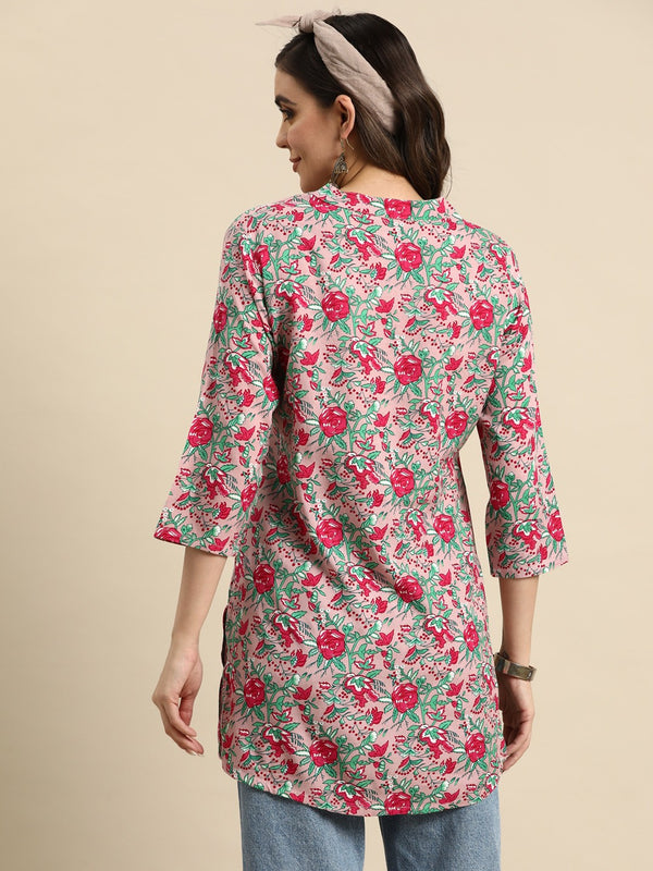 Floral Printed Straight Kurti