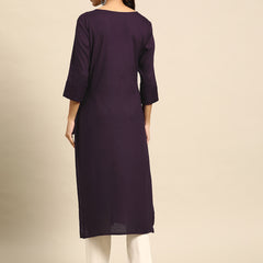 Women Sequined Striped Kurta