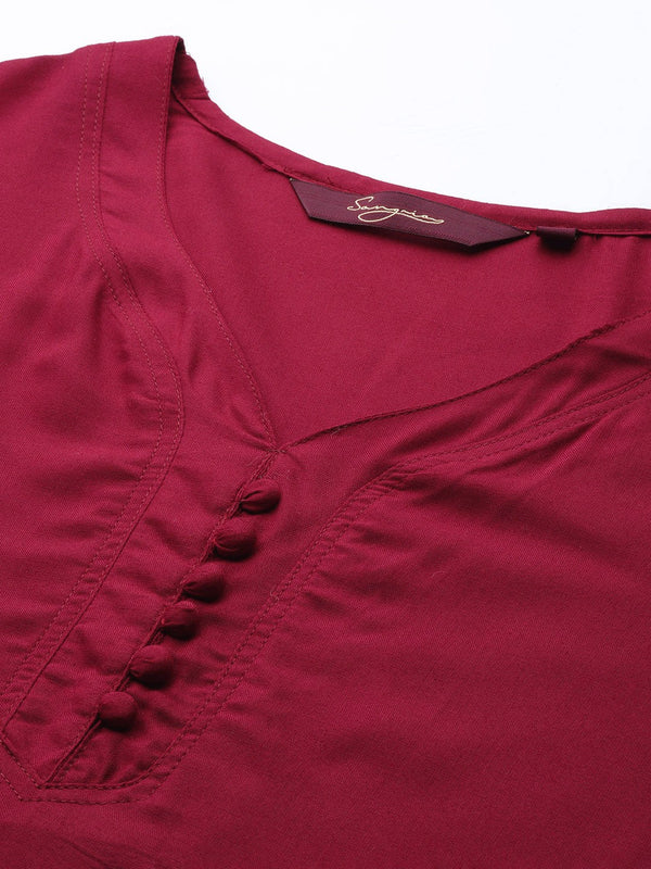 Solid Straight Kurti