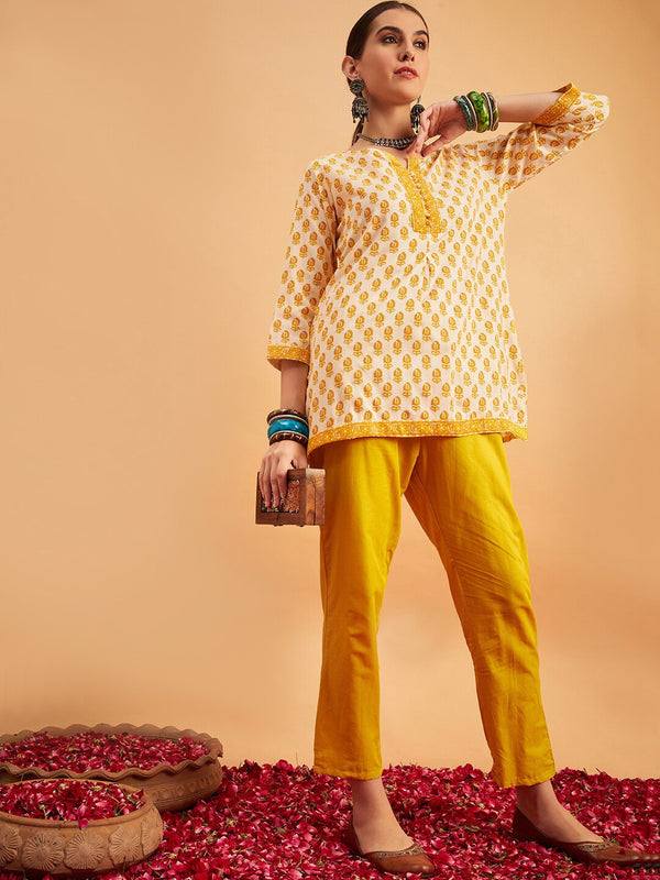 Floral Printed Straight Kurti