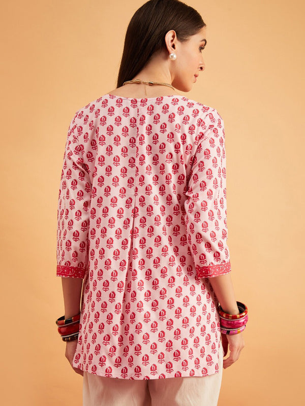 Floral Printed Straight Kurti