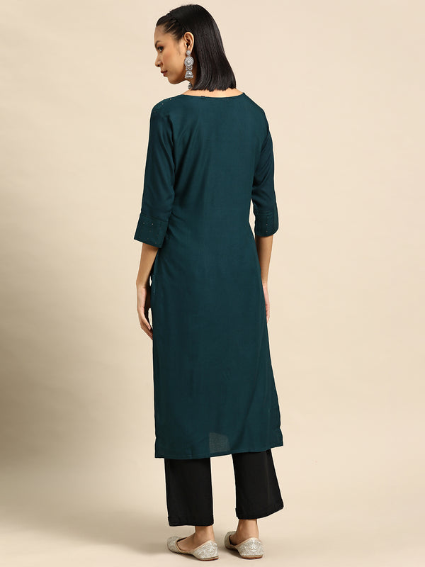 Embroidered Sequinned Kurta