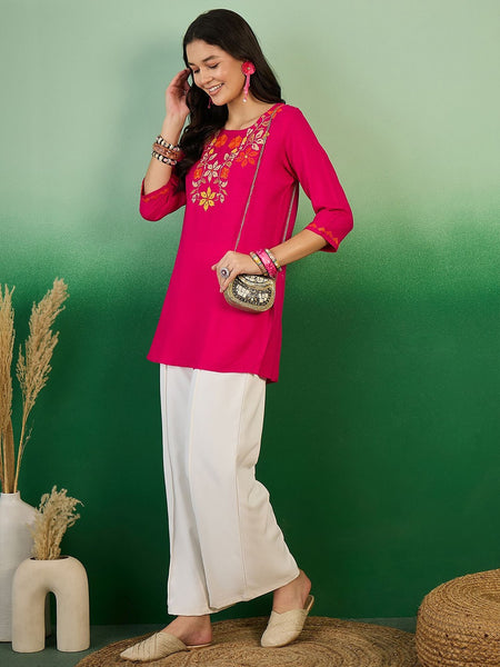 Embroidered Straight Kurtis