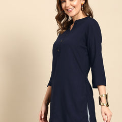 Women Mandarin Collar Kurti