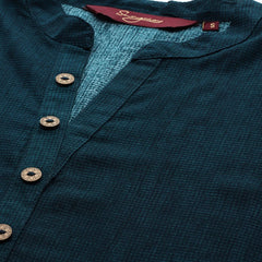 Printed Mandarin Collar Kurti