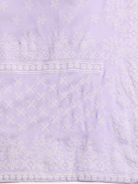 Women Floral Embroidered Pure Cotton Kurta with Trousers & With Dupatta