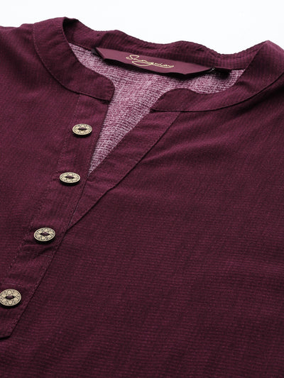 Printed Mandarin Collar Kurti