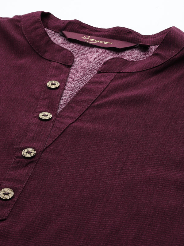 Printed Mandarin Collar Kurti