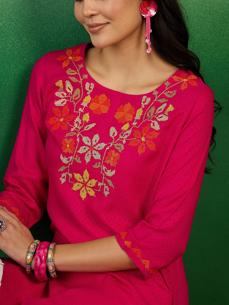 Embroidered Straight Kurtis