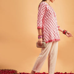 Floral Printed Straight Kurti