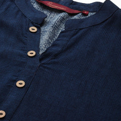 Navy Blue Printed Kurti