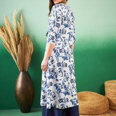 Printed Top & Jacket With Palazzo Co-Ords