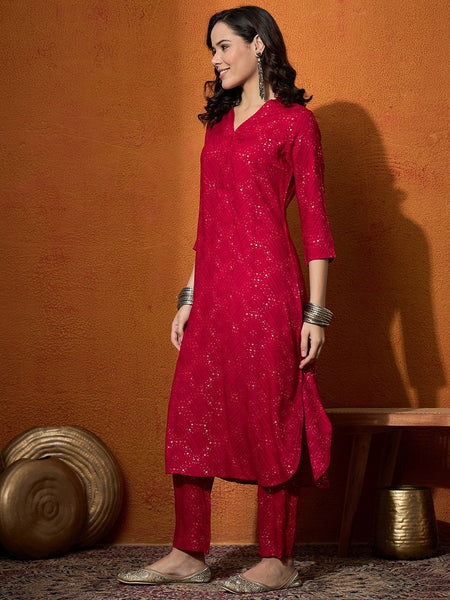Women Printed Straight Kurta With Trouser