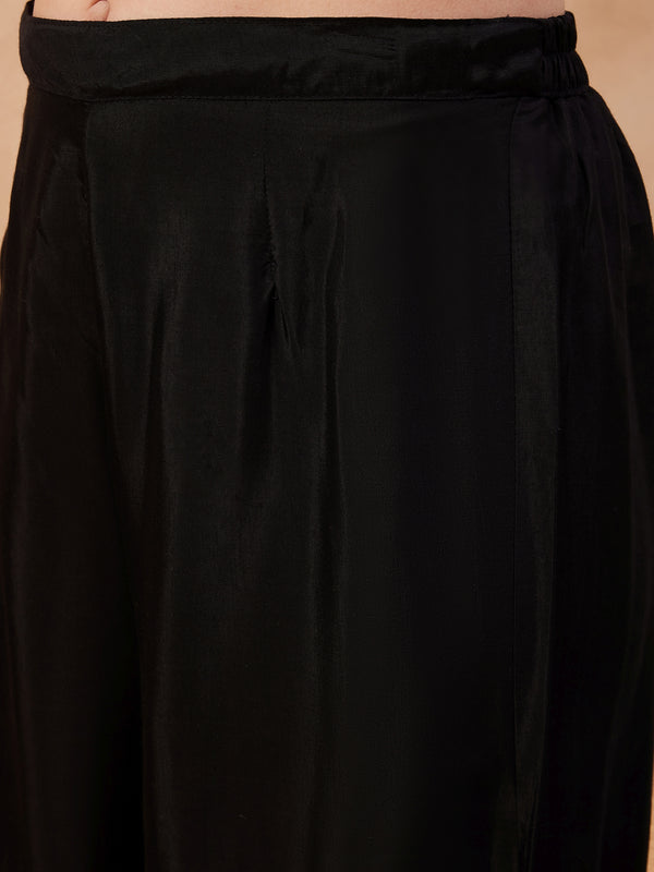 Embroidered Regular Thread Work Kurta with Palazzos & Dupatta