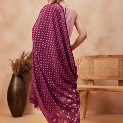 Paisley Embroidered Halter Neck  Pure Cotton Kurta With Trouser & Dupatta