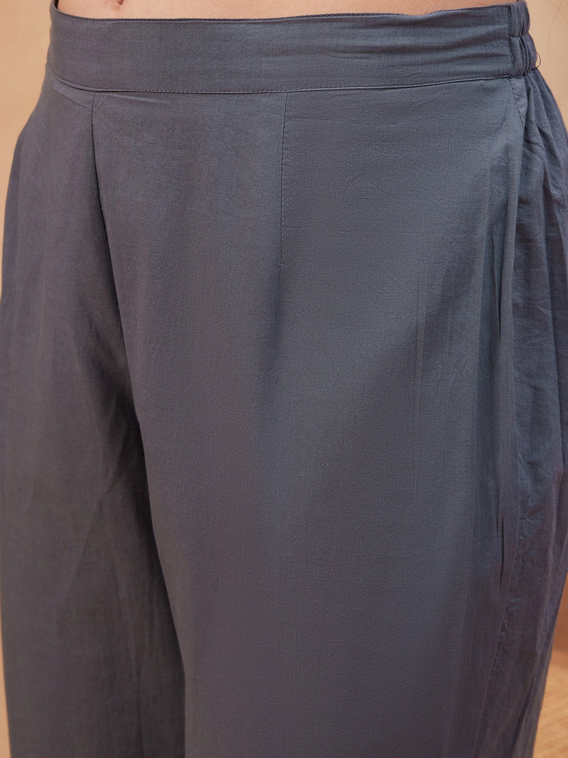 Ethnic Motifs Printed Pure Cotton Kurta With Trouser