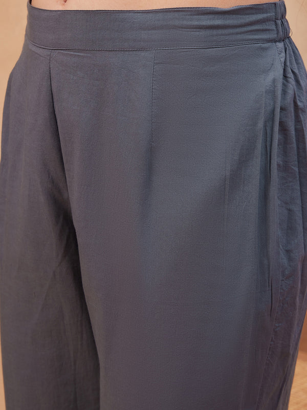 Ethnic Motifs Printed  Pure Cotton Kurta With Trouser