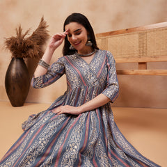 Ethnic Motifs Printed Pure Cotton Kurta With Trouser
