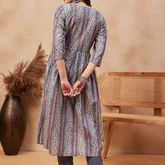 Ethnic Motifs Printed Pure Cotton Kurta With Trouser