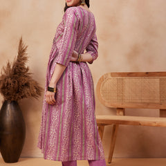 Ethnic Motifs Printed  Pure Cotton Kurta With Trouser