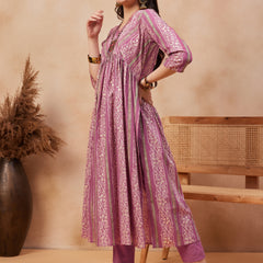 Ethnic Motifs Printed  Pure Cotton Kurta With Trouser