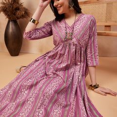 Ethnic Motifs Printed  Pure Cotton Kurta With Trouser