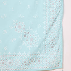 Women Floral Printed Regular Mirror Work Pure Cotton Kurta with Trousers & With Dupatta