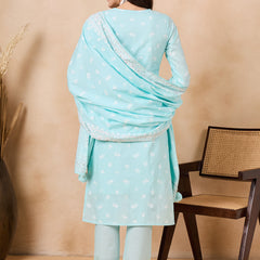 Women Floral Printed Regular Mirror Work Pure Cotton Kurta with Trousers & With Dupatta