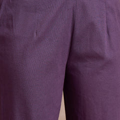 Floral Embroidered Thread Work Pure Cotton Kurta With Trousers