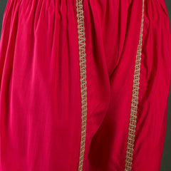Ethnic Motifs Embroidered Round Neck Straight Kurta With Dhoti Pants And Dupatta