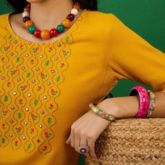 Embroidered Straight Kurtis
