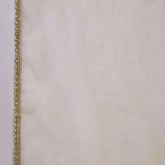 Off White Floral Embroidered & Sequin Work  Kurta With Trouser & Dupatta Kurta Set
