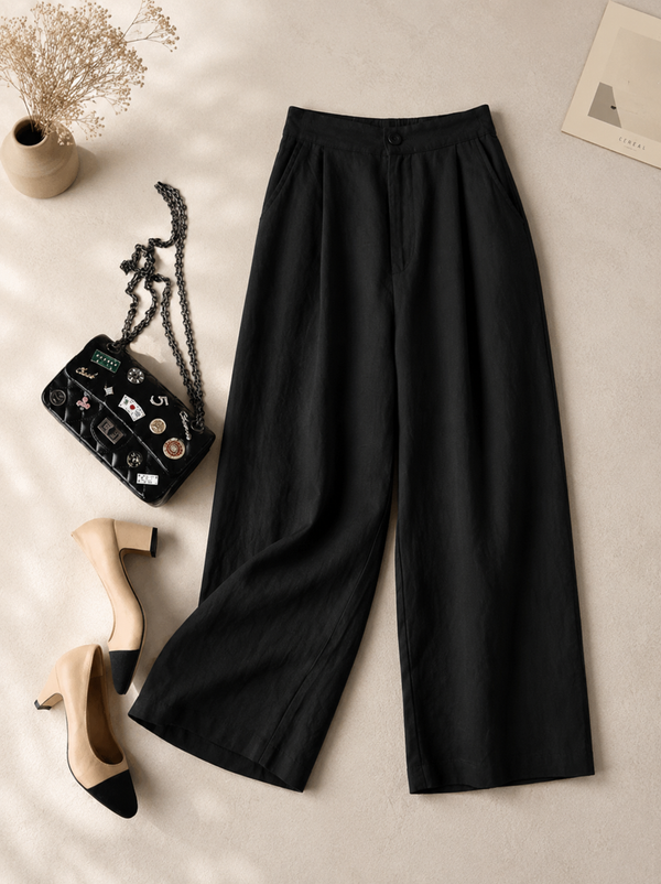 Black Wide-Leg Trousers