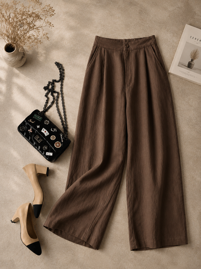Black Wide-Leg Trousers