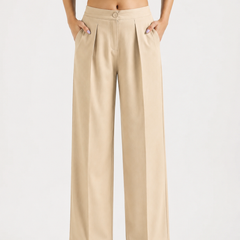 Premium Linen Flex Palazzo Trousers