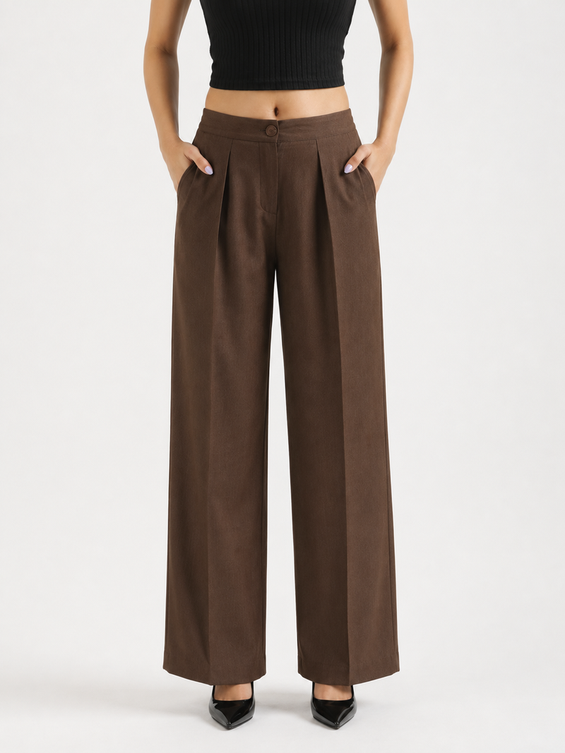 High-Rise Relaxed Fit Trousers