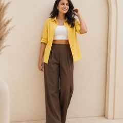 High-Rise Relaxed Fit Trousers