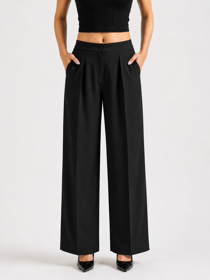 High-Rise Relaxed Fit Trousers