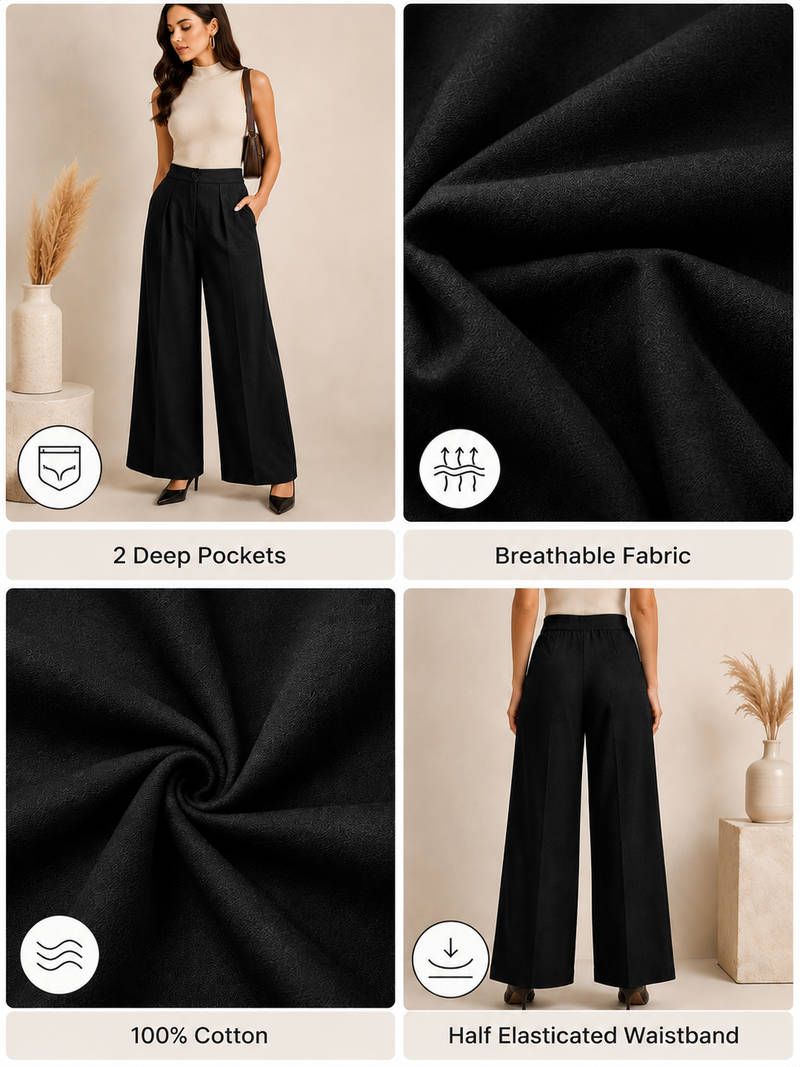 High-Rise Relaxed Fit Trousers