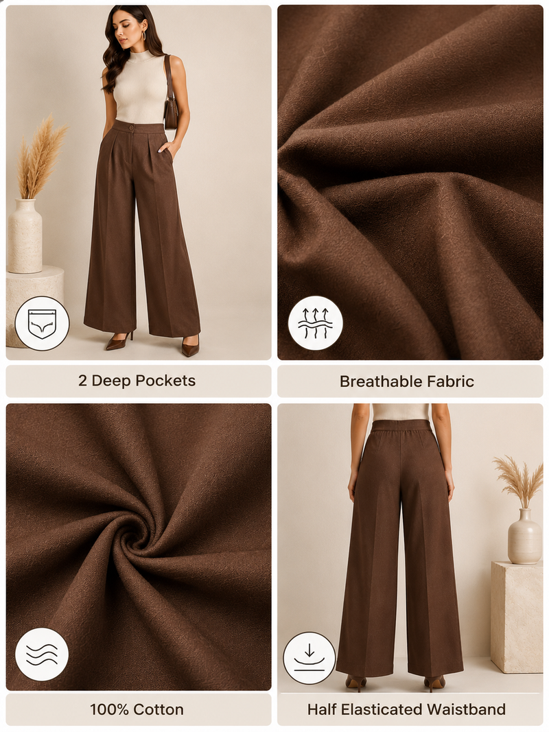 High-Rise Relaxed Fit Trousers