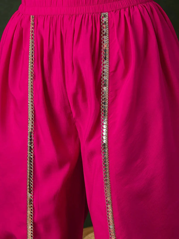 Embellished Mirror Work Tunic With Dhoti Pant Co-Ords