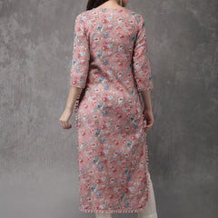 Floral Print Straight Kurta
