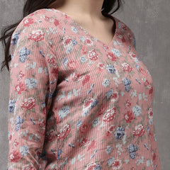 Floral Print Straight Kurta