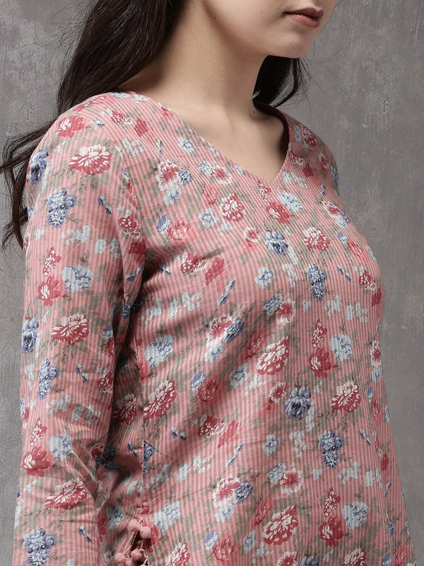 Floral Print Straight Kurta