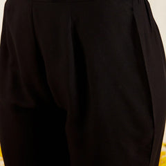 Black Embellished Tunic With Trousers