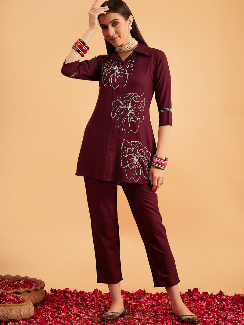 Embellished Tunic With Trousers
